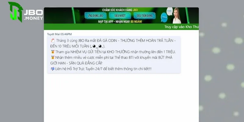 Trò chuyện 1 - 1 với nhân viên tư vấn qua live chat